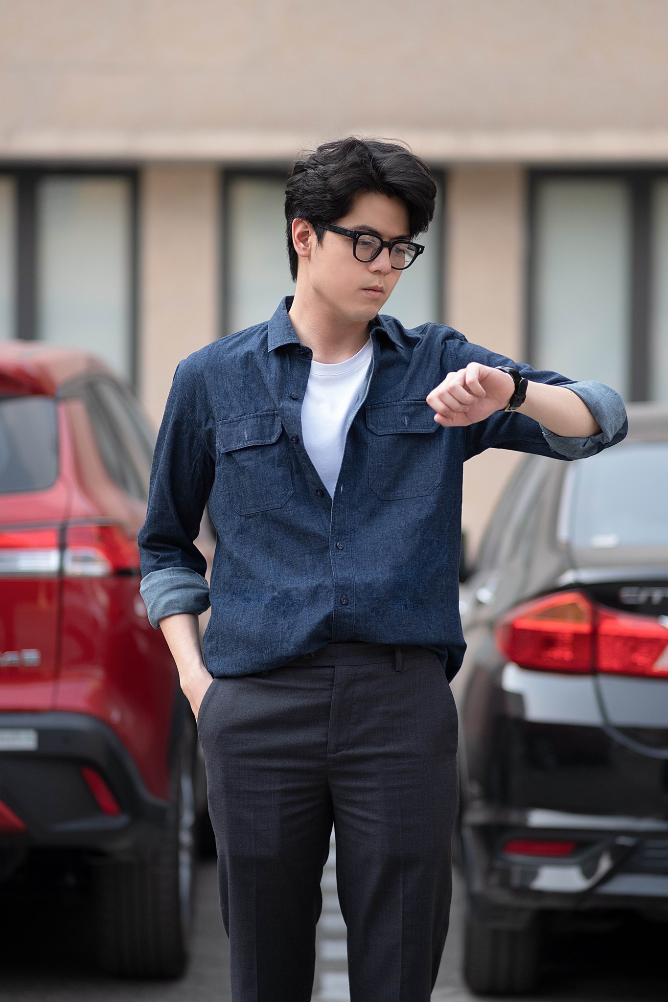 Ảnh của Áo sơ mi denim dài tay - 228SM22119